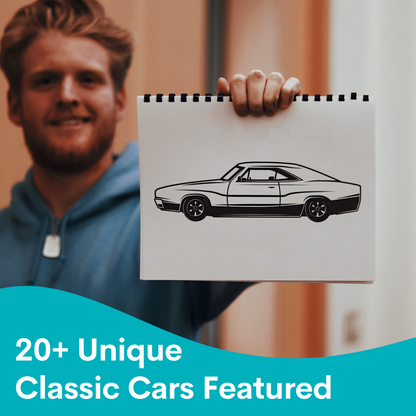 Coloring to Connect: Classic Car Edition