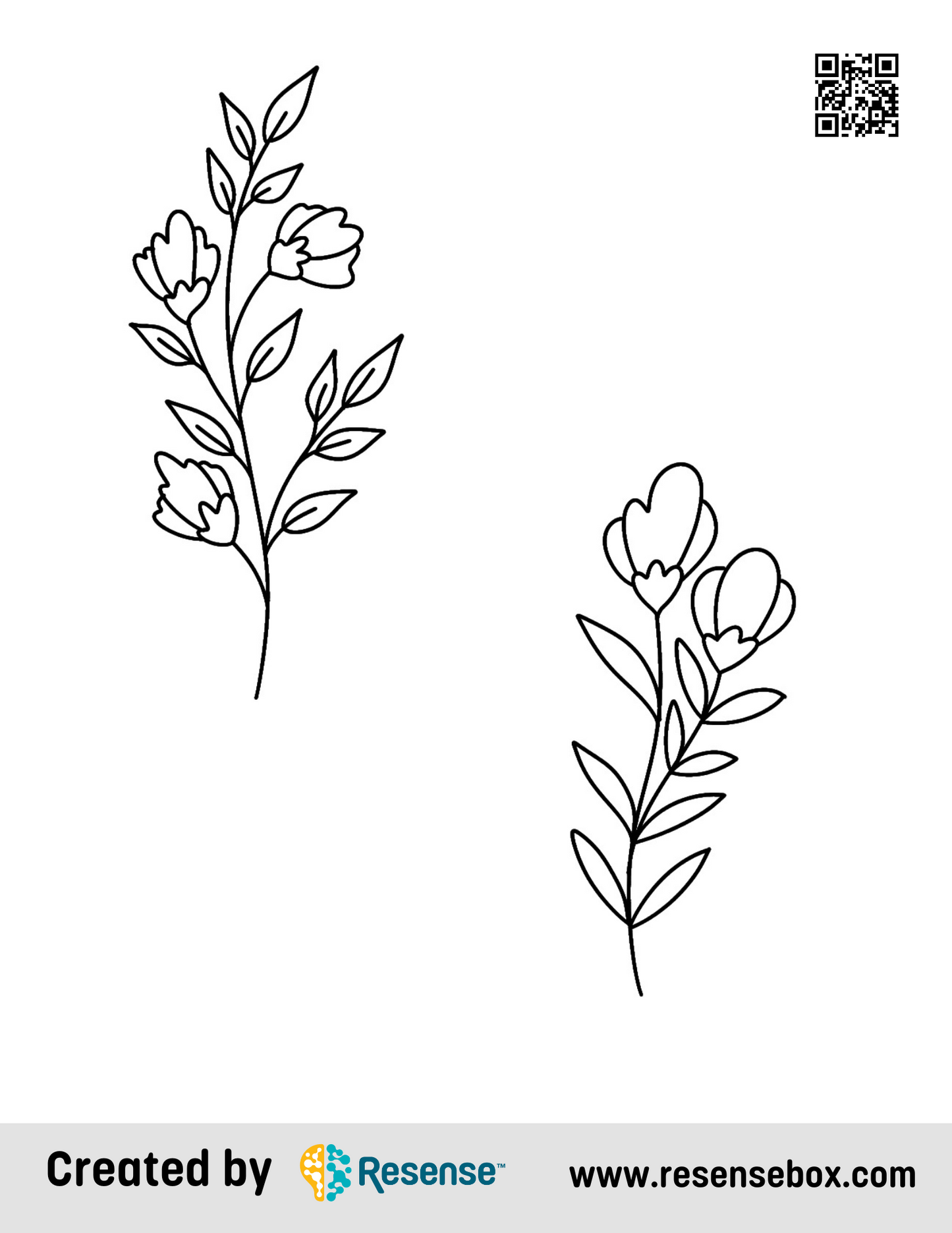 FREE Flower Dementia Friendly Coloring Pages (PDF DOWLOAD)